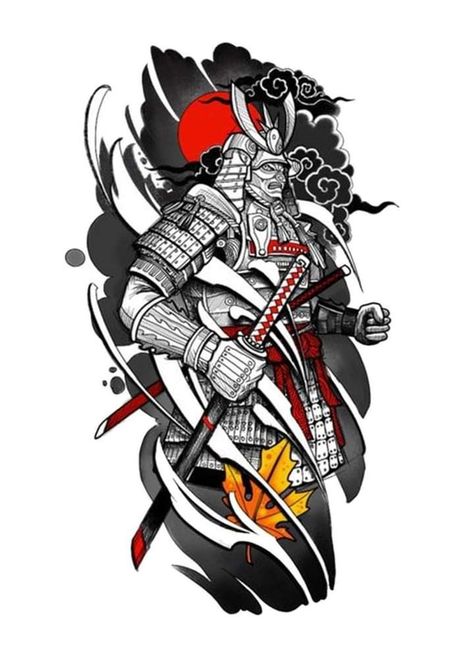 Traditional Samurai Tattoo, Tato Geisha, Png Tattoo, Japanese Warrior Tattoo, Traditional Japanese Tattoo Flash, Samurai Tattoo Sleeve, Warrior Tattoo Sleeve, Samurai Warrior Tattoo, Guerriero Samurai