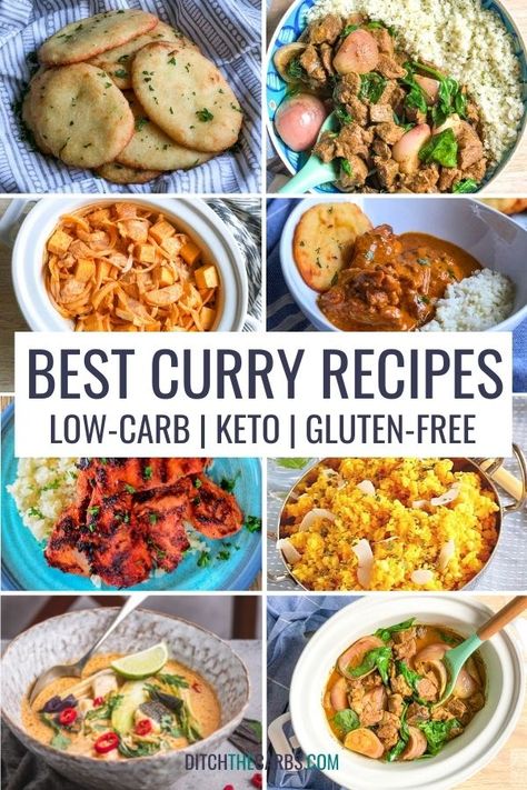 ➡️ KETO CURRY RECIPE INDEX: https://www.ditchthecarbs.com/category/low-carb-keto-curry-recipes/ for keto naan bread, keto butter chicken, and even lamb, fish, and beef curry. NEW low-carb keto curry recipe index ... so you can plan an ENTIRE keto curry night. Low Carb Curry Recipes, Keto Chicken Curry Recipes, Keto Curry Recipes, Almond Flour Naan Bread, Almond Flour Naan, Keto Curry Chicken, Keto Indian Recipes, Minced Beef Curry, Low Carb Indian Food