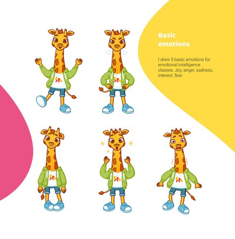 Giraffe Mascot on Behance Giraffe Character Design, Giraffe Character, Graphic Novel Art, Illustration Character, Illustration Character Design, Emotional Intelligence, Freelancing Jobs, Design Branding, Graphic Novel