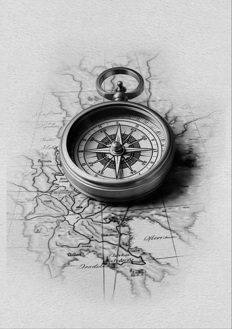 Compass Tattoos Arm, Compass Photography, Compass And Map Tattoo, Travel Tattoo Ideas, Tattoo Homme, Marine Tattoo, Arm Tattoos Drawing, Pocket Watch Tattoos, Compass Art