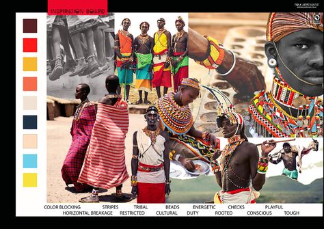 mood board fashion design samburu tribe Africa Culture Tribe Fashion Design Mood Board, Pearl Jumpsuit, Style Mood Board, Mood Board Layout, Africa Culture, Tribe Fashion, Fashion Design Inspiration Board, Mood Board Fashion Inspiration, Fashion Design Inspiration