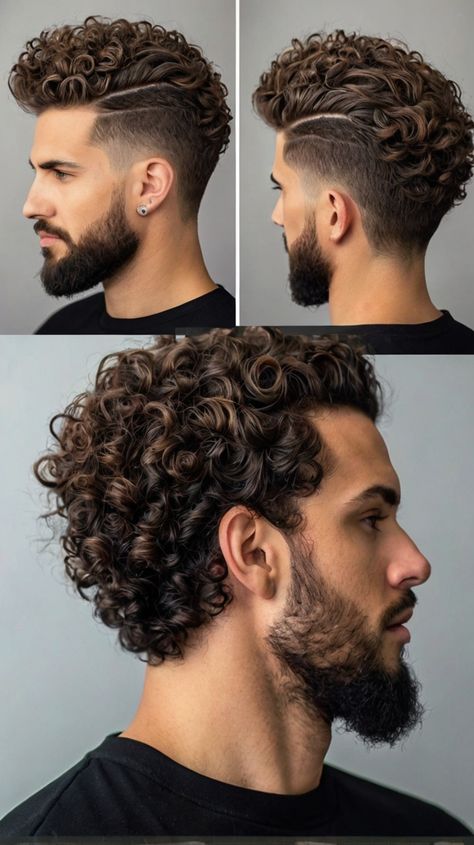 Men's Short Curly Hairstyles Short Men Curly Hair, 3b Mens Haircut, Curly Haircut Styles, Short Curly Hairstyles Men, Men Curly Haircut, Short Curly Hairstyles Ideas, Mens Short Curly Hairstyles, Curly Hairstyles Ideas, Viking Haircut