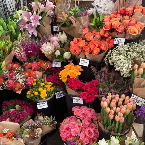 Flower Market Aesthetic, Market Aesthetic, Flowers And Gifts, Boquette Flowers, Flowers Shop, Nothing But Flowers, Flower Therapy, Flowers For You, Beautiful Bouquet Of Flowers