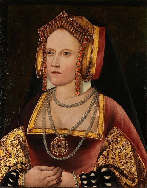 Catalina de Aragón, palacio de Lambeth - Category:Portraits of Catherine of Aragon - Wikimedia Commons Katherine Of Aragon, Fashion History Timeline, Philippa Gregory, Catherine Parr, Wives Of Henry Viii, Tudor Dynasty, Fashion Knitwear, Tudor Era, Catherine Of Aragon