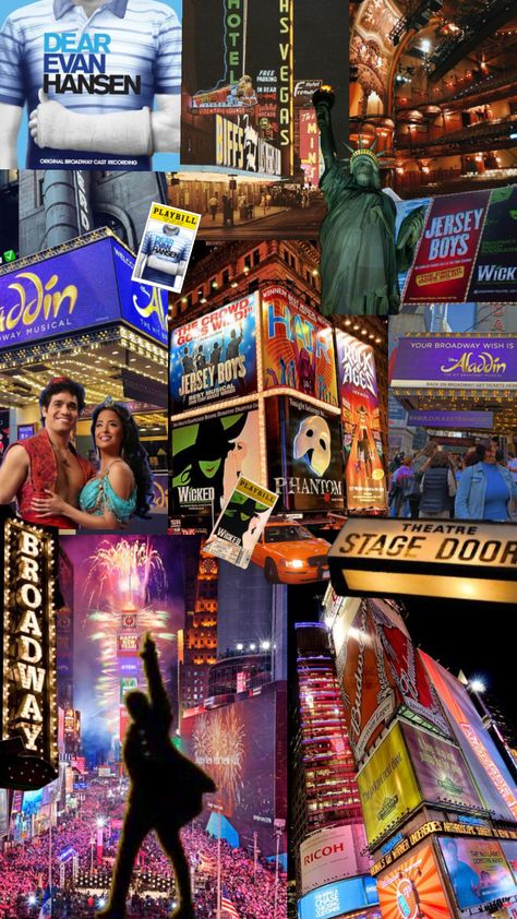 Broadway Background, Broadway Wallpaper, Broadway Aesthetic, Nyc Fashion Winter, Aladdin Broadway, New York Wallpaper, Theater Kid, York Wallpaper, Jersey Boys