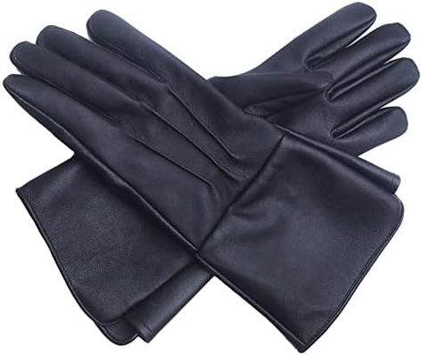 Leather Gloves Long Cuff Medieval Perfect Fit Premium Quality Soft Leather Best Winter Gloves, Cosplay Gloves, Darth Vader Costumes, Long Black Gloves, Pilot Costume, Leather Gauntlet, Leather Work Gloves, Gauntlet Gloves, Gloves Long