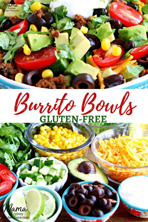 Mexican Food Night, Gluten Free Taco Seasoning, Gluten Free Bowl, Gluten Free Tacos, Dinner Quick, Gluten Free Main Dishes, Gluten Free Kids, Gluten Free Lunch, Burrito Bowls