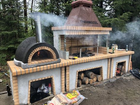 Outdoor Kitchen Pizza Oven, Kitchen Pizza Oven, Brick Pizza Oven Outdoor, Outdoor Fireplace Pizza Oven, Backyard Pizza Oven, Pizza Oven Outdoor Kitchen, Brick Bbq, Diy Pizza Oven, Brick Pizza Oven