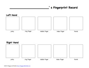 Exploring Fingerprints (Science for Kids) | Buggy and BuddyBuggy and Buddy Fingerprint Science, Free Fingerprint Printable, Finger Print Activity For Kids, Finger Print Cards, Fingerprint Cards, Science Camp, Forensic Science, Science Crafts, Kid Experiments