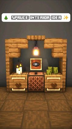 Interior Minecraft House Ideas, Minecraft Lounge Room Designs, Minecraft Cute Living Room, Minecraft Room Builds, Minecraft Lounge Ideas, Room Inspo Minecraft, Ceiling Ideas Minecraft, Jukebox Minecraft Ideas, Minecraft Front Desk