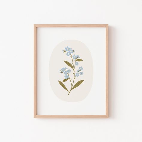 Woodland Forget-Me-Not - Art Print - Wall Art - Poster - Papier Fleuri Co Joannie Houle, Framed Quotes, Art Print Wall, Canada Post, Forget Me Not, Wall Art Poster, Print Wall Art, Print Wall, Art Poster