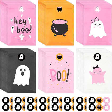 48Pcs Halloween Boo Party Favor Bags, Pink Halloween Ghost Candy Bags Halloween Party Gift Bags for Girl Halloween Spooky Birthday Decorations Boo Baby Shower Happy Boo Day Decorations #ad #halloween #halloweenpartyfavorbags #halloweenpartyfavors #boo #booiamtwo #twospooky #spookyone #halloweenbirthdaypartyideas #halloweenbirthdayparty #booday #happybooday Happy Boo Day, Halloween Party Gift Bags, Candy Bags Halloween, Boo Party, Spooky Birthday, Bags Pink, Girl Halloween, Birthday Halloween Party, Halloween Party Favors