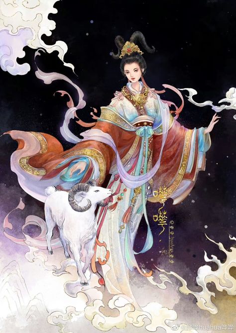 Sitting Reference, Chinese Princess Dress, Hanfu Art, Korean Goddess, Chinese Illustration, Chinese Festival, Sun Goddess, Chinese Furniture, Chinese Paintings