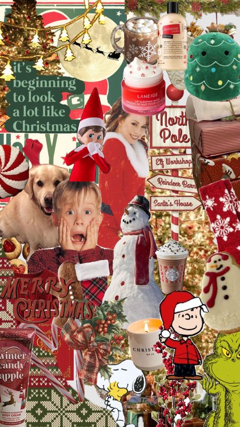 #christmasaesthetic #christmas Christmas Backrounds Collage, Preppy Christmas Wallpaper Collage, Christmas Background Collage, Preppy Christmas Wallpaper Iphone, Christmas Collage Background, Christmas Collage Wallpaper, Christmas Backrounds, Christmas Collages, Preppy Xmas