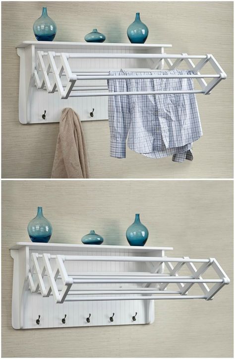 10 space-saving drying racks for small spaces - Living in a shoebox  #laundry Shoebox Diy, Shoe Box Diy, Diy Space Saving, Kitchen Furniture Storage, Diy Space, Diy Bathroom Storage, Drying Racks, Drying Rack Laundry, Small Laundry