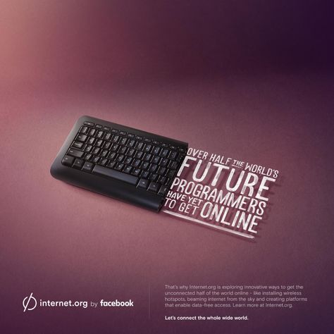 Facebook Print Advert By Sid Lee: internet.org - Programmers | Ads of the World™ Creative Ads Ideas, Advertising Campaign Design, Facebook Ads Design, Digital Ads, Digital Advertising Design, Education Poster Design, 광고 디자인, Creative Advertising Campaign, Publicidad Creativa