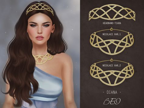 Crowns Cc Sims 4, Sims 4 Royal Crown, Sims Tiara Cc, Sims 4 Royalty Cc Crown, Sims 4 Tiara Maxis Match, Egyptian Hairstyles, Royal Clothes, Sims Medieval, Sims 4 Piercings