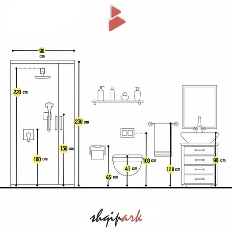 تصميم دورة مياه, Bathroom Layout Plans, Kids Basement Ideas, Bilik Air, Bathroom Dimensions, Desain Pantry, Bathroom Design Layout, Bathroom Plans, Bathroom Floor Plans