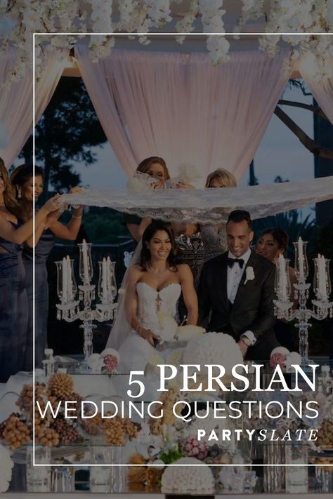 A Persian wedding honors family traditions while elevating beauty, love, and nature. A top Persian wedding planner is answering 5 questions about culture and traditions. Persian Ceremony Wedding, Persian Wedding Traditions, Arab Wedding Traditions, Iranian Wedding, Norwegian Wedding, Wedding Questions, Christian Couples, Wedding Arches, 2025 Wedding