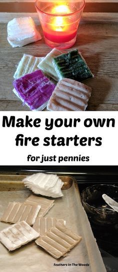 Easy DIY fire starters from cotton pads and old candles Diy Fire Starters Homemade, Diy Fire Starters, Diy Hunting, Homemade Fire Starters, Camping Fire Starters, Fire Starters Diy, Camping Fire, Old Candles, Fire Starter