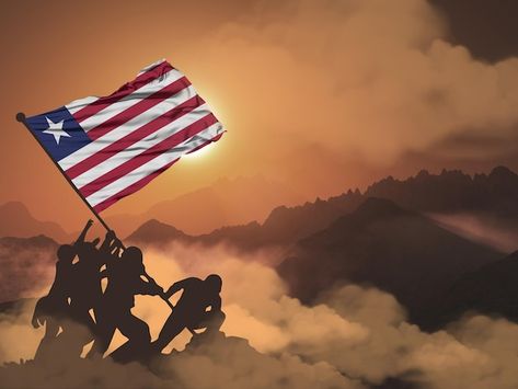 Photo a painting of soldiers holding a l... | Premium Photo #Freepik #photo #memorial-day #independence-day-usa #american-independence-day #us-independence-day Liberia Flag, Usa Independence Day, American Independence, Birthday Flyer, Liberia, Premium Photo, Independence Day, Soldier, Hold On