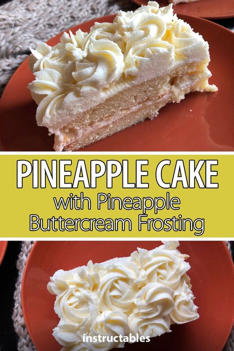 Pineapple Buttercream, Fruit Cake Decoration, Pineapple Frosting, Cake With Pineapple, Pineapple Cake Recipe, Frosting Cake, Pineapple Desserts, Cake Buttercream, Dessert Fruit