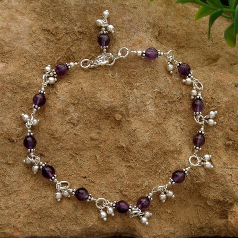 UNICEF Market | Amethyst anklet - Purple Splendor Amethyst Anklet, Purple Anklet, Anklet Designs, Rainbow Bracelet, Jewelry Workshop, Beaded Anklets, Dainty Bracelets, Healing Bracelets, Custom Bracelets