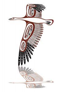 Snow Goose by Todd Baker | Sa-Cinn Native Enterprises Tatouage Haida, Native American Astrology, Northwest Pacific, Arte Haida, Goose Tattoo, Native American Totem, Native Artwork, Pacific Northwest Art, Haida Art