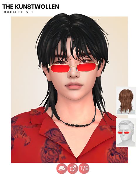 Glasses Cc Sims 4, The Kunstwollen, Sims 4 Hair Male, Sims 4 Male Clothes, Sims 4 Cas Mods, Tumblr Sims 4, The Sims 4 Download, Sims Four, Sims 4 Cc Packs