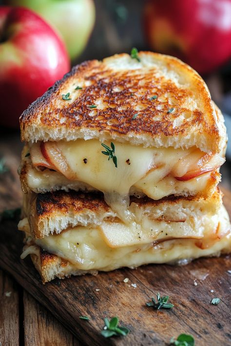 Melty Bliss: Apple and Brie Grilled Cheese Delight Good Grilled Cheese Recipes, Fall Grilled Cheese, Grilled Cheese With Apple, Grilled Sandwich Recipes, Grilled Cheese Ideas, Brie Grilled Cheese Sandwich, Apple And Brie, Awesome Sandwiches, Brie Grilled Cheese