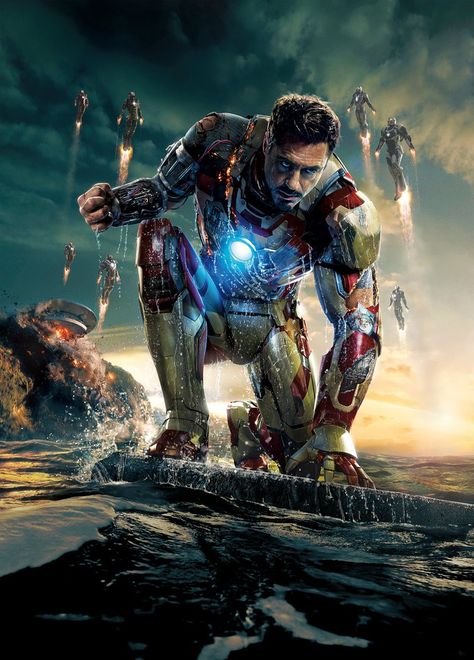 Iron Man 3 [Hi-Res Textless Poster] Iron Man 3 Poster, Guy Pearce, Marvel Movie Posters, Robert Downey Jr., Film Marvel, Iron Man Wallpaper, Iron Man Tony Stark, Iron Man 3, Thor Loki