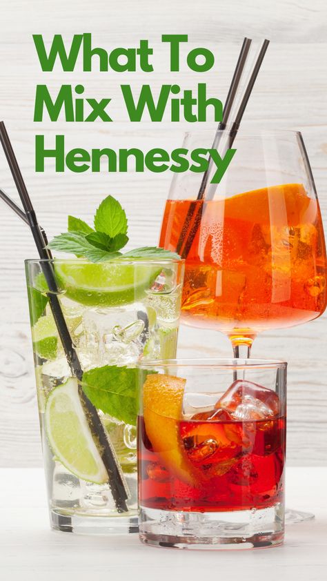 What To Mix With  Hennessy Pure White Hennessy Drinks Recipes, Hennessey Cocktail Recipes, Hennessy Party, Hennessy Christmas Drinks, Hennessey Drink Recipes, Hennessy White Cocktails, Drinks With Hennessy, Drinks Alcohol Recipes Hennessy, Hennessy Drinks Recipes