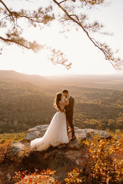 Arkansas Elopement, State Park Elopement, Arkansas Wedding Venues, Petit Jean State Park, Fall Mountain Wedding, How To Get Married, Mountain Wedding Photos, Fall Wedding Photography, Fall Wedding Photos