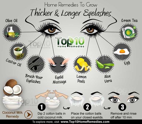 Home Remedies To Grow Thicker and Longer Eyelashes | Top 10 Home Remedies Grow Brows, Grow Eyelashes, Long Thick Eyelashes, Top 10 Home Remedies, How To Grow Eyelashes, Eyelash Growth Serum, Thicker Eyelashes, Eyelash Growth, Beauty Remedies