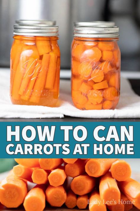 Can Carrots, Canning Carrots, Canned Carrots, Freezing Vegetables, Easy Canning, Pressure Canning Recipes, Stock Your Pantry, Home Canning Recipes, Canning Vegetables