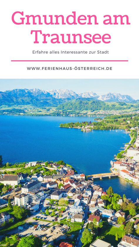 Am Nordufer des ‚glücklichen Sees’, des ‚Lacus Felix’, wie die Römer einst den Traunsee nannten, liegt Gmunden. Zahlreiche Villen aus der alten Kaiserzeit, ein glasklarer See, eine grandiose Bergkulisse und zahllose Sportmöglichkeiten machen die Stadt im oberösterreichischen Salzkammergut zum perfekten Standort für Ihren Ferienhaus-Urlaub. Schon während der K. u. K.-Monarchie galt Gmunden als idealer sommerlicher Kur- und Erholungsort. Ende des 19. und zu Beginn des 20. Jhds... Gmunden Austria, Austria, Feelings, Travel