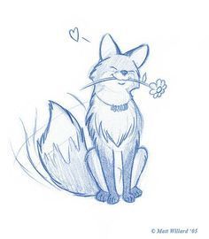 Fox Drawing Sketches, Cute Fox Drawing, Fox Sketch, Gaia Online, Fox Drawing, Animal Drawings Sketches, Fox Art, Dessin Adorable, Animal Sketches