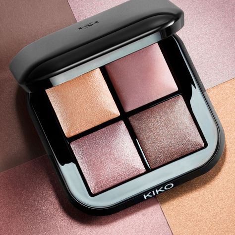 KIKO Milano Official on Instagram: “4 of the best hues to do neutral glam in one handy eyeshadow palette! ✨ Bright Quartet Baked Eyeshadow Palette 02” Kiko Eyeshadow Palette, Kiko Cosmetics, Neutral Glam, Makeup Tutorial Mac, Revolution Eyeshadow, Makeup Pictorial, Baked Eyeshadow, Makeup Accesories, Makeup For Hazel Eyes