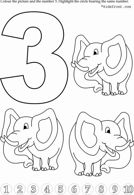 , Kids Math Activities, Numbers with Pictures Numbers With Pictures, Kids Math Activities, 3 Elephants, Kids Math, Kids Worksheets Preschool, Tracing Worksheets Preschool, Fun Activities For Toddlers, Math Learning, Numbers Preschool