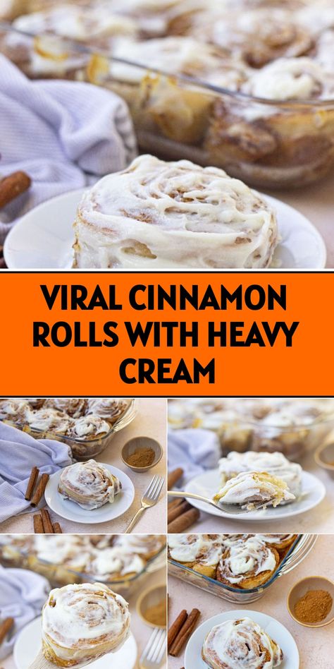 Learn how to make the coolest Cinnamon Rolls on TikTok with this easy recipe! It's all about taking regular cinnamon rolls, adding heavy cream and brown sugar for extra yum. Check out the step-by-step tutorial to bake incredible gooey rolls that are just like Cinnabon’s. You can also try different dairy swaps like half and half or coffee creamer to put your unique spin on this tasty classic treat. Cinnamon Rolls With Coffee Creamer, Canned Cinnamon Rolls With Heavy Cream, Dairy Swaps, Cinnamon Rolls Cream, Tiktok Cinnamon Rolls, Cinnamon Rolls With Heavy Cream, Canned Cinnamon Rolls, Cinnamon Roll Frosting, Roll Cheesecake