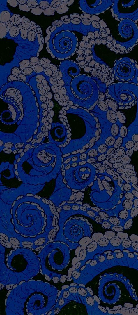 Blue Octopus Aesthetic, Funky Art Wallpaper Iphone, Blue One Piece Wallpaper, Hyperpop Aesthetic Wallpaper, Random Designs Pattern, Odd Wallpapers, Sideways Wallpaper, Lockscreen Pattern, Funky Backgrounds