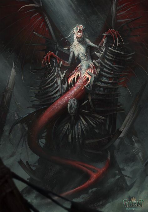 ArtStation - Melusine, Daniel Valaisis Serial Art, Witcher Monsters, Graphic Design Portfolio, The Witcher, Dark Art, Painting & Drawing, Metal Posters, Metal Prints, Poster Design