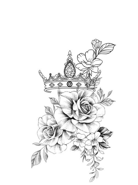 Crown Shoulder Tattoos For Women, Crown And Flower Tattoo, Rose And Crown Tattoo, Rose Shoulder Tattoos For Women Unique, Tiara Tattoos For Women, Crown Tattoos For Women, Crown Tattoos, Rose Shoulder Tattoo, Tattoos To Cover Scars