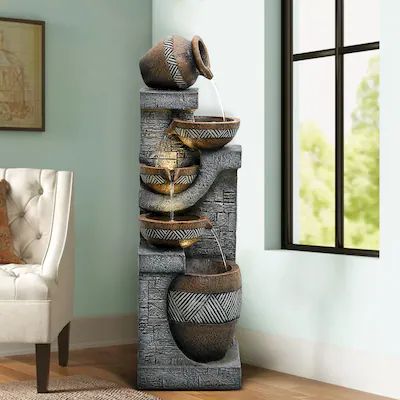 Fountain at Lowes.com: Search Results Barrel Fountain, Resin Fountain, Patio Fountain, Tabletop Fountain, Stone Fountains, Waterfall Fountain, Fountain Pump, Water Fountains, Wall Fountain