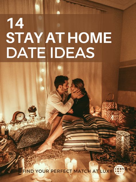 We provide 14 stay at home date ideas for Luxy members, you can find your mate at Luxy and have a home date with him/her: 1 - make a scrapbook together; 2 - spend the night watching each of your favorite childhood movies…
date ideas, at home, couple, movie, online dating, luxury Romantic Anniversary Ideas At Home, Stay At Home Date Ideas, Romantic Home Dates, Couple Movie, Date Ideas At Home, At Home Date Ideas, Home Date Ideas, Make A Scrapbook, Creative Date Night Ideas