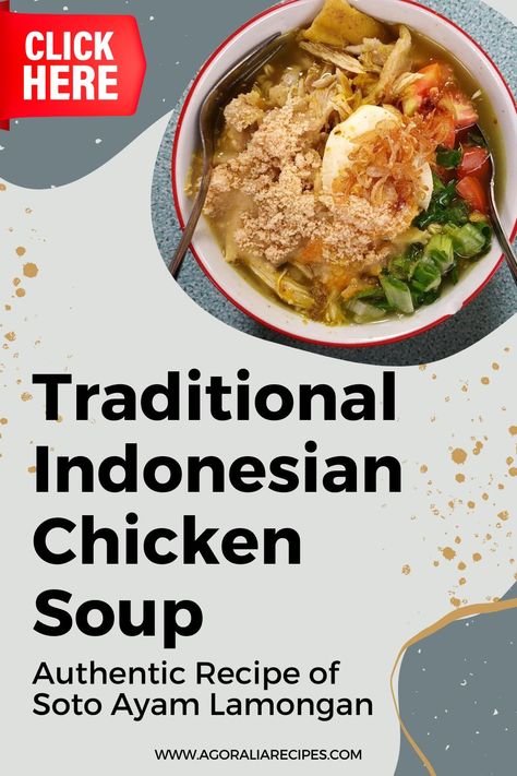 Indulge in the unique flavors of "Soto Ayam Lamongan," a delightful twist on Indonesian chicken soup from East Java! 🍲🌶️ Packed with umami, thanks to the special "Koya" powder exclusive to this variant, every spoonful is a burst of warmth and flavor. It's simple to prepare and perfect for a comforting meal. Whether under the weather or simply in need of a relaxing treat, this revitalizing soup is sure to bring a smile to your face. 😊✨ #SotoAyamLamongan #IndonesianComfortFood #UmamiDelight Banana Soup, Indonesian Chicken, Vermicelli Pasta, Indonesian Recipes, Chicken Soup Recipe, Kaffir Lime Leaves, Indonesian Cuisine, Fried Shallots, Under The Weather