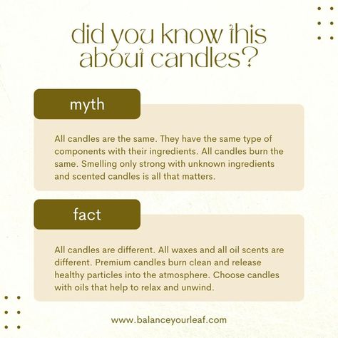 Facts About Candles, Benefits Of Scented Candles, Scented Candles Quotes, Candle Marketing, Candles Project, Soy Candle Facts, Candle Facts, Essential Oil Candle Recipes, Candle Video