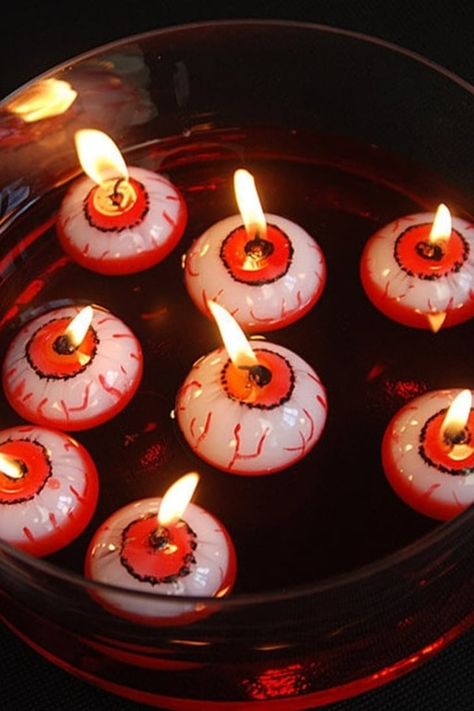 Floating Eyeball, Weird Candles, Seasonal Candles, Candle Art, Ready For Halloween, Halloween Candles, Candles Crafts, Fall Scents, Fall Candles