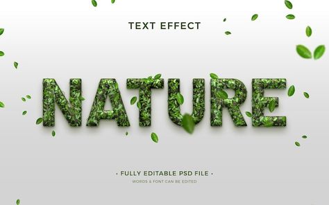 Nature Typography Design, Nature Alphabet, Nature Font, Spring Campaign, Notes Creative, Plant Font, Alphabet Font, Word Fonts, Font Alphabet