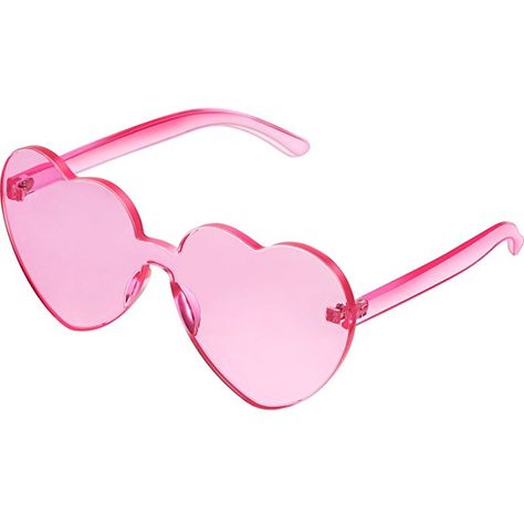 Heart Shape Sunglasses, Transparent Heart, Novelty Glasses, Sunglasses Transparent, Shape Sunglasses, Pink Pouch, Heart Glasses, Rimless Glasses, Party Sunglasses